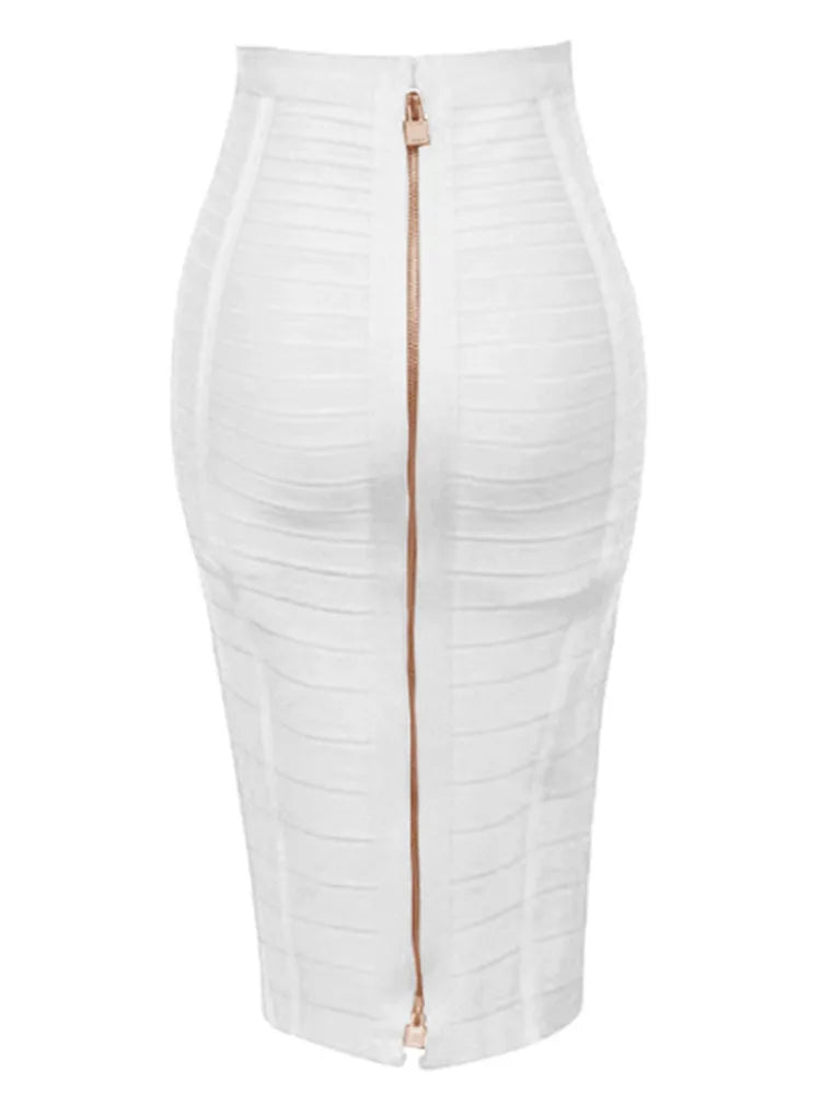 Women's Zipper O-Shape Skirt with Elastic Bodycon Fit