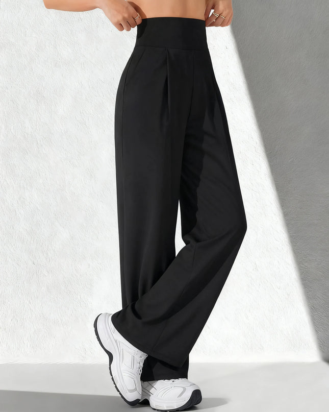 High-Waisted Women's Tummy Control Wide-Leg Pants