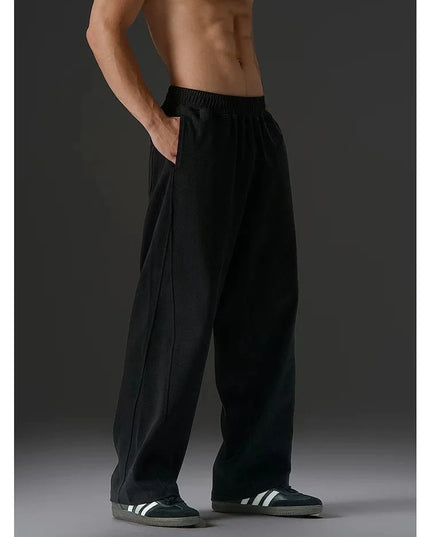 Men's Oversized Wide-Leg Sweatpants with Loose Fit and Elastic Waist