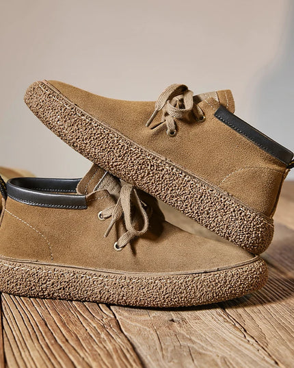 Men's Genuine Suede Leather Casual Shoes - Stylish & Comfortable Footwear for Men