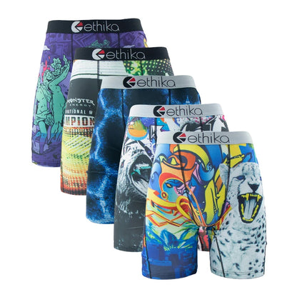 ETHIKA 5-Pack Men's Breathable Mesh Underwear Boxers Shorts