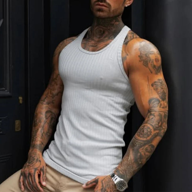 Men's Slim Ribbed Tank Top