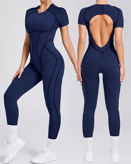 Women's Short Sports Jumpsuit - Gym & Workout Jumpsuit for Women