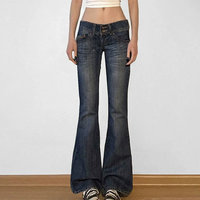 Women's Low Rise Bootcut Striped Flare Pants
