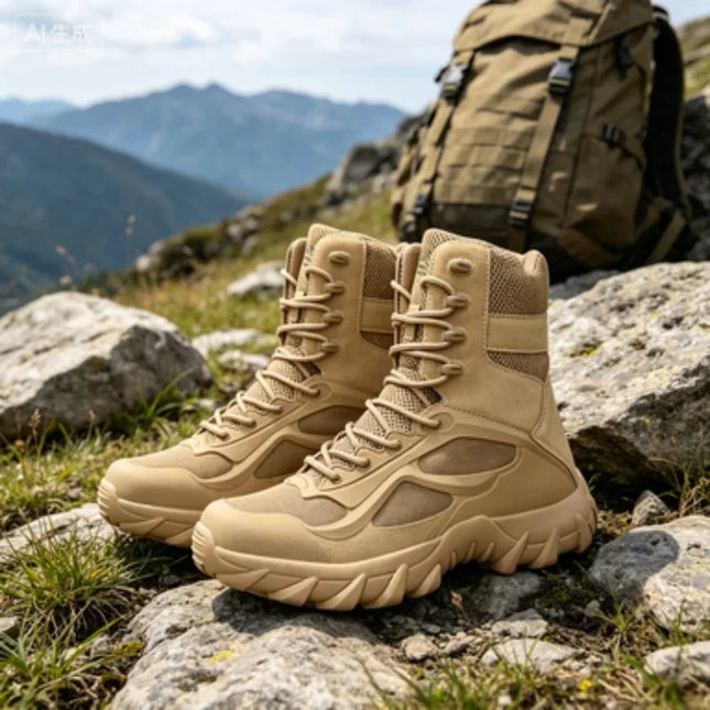 Men's Tactical Boots - Lightweight, Outdoor, Non-Slip Shoes