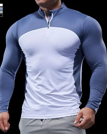 Men's Half-Zip Long-Sleeve Stretch Sweater