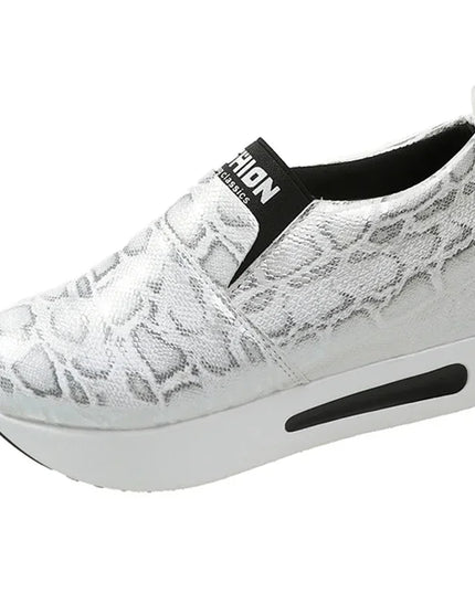 Casual Slip-On Platform Sneakers for Women – Non-Slip Thick Sole- Various Colors
