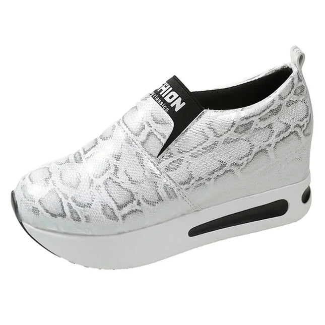 Casual Slip-On Platform Sneakers for Women – Non-Slip Thick Sole- Various Colors
