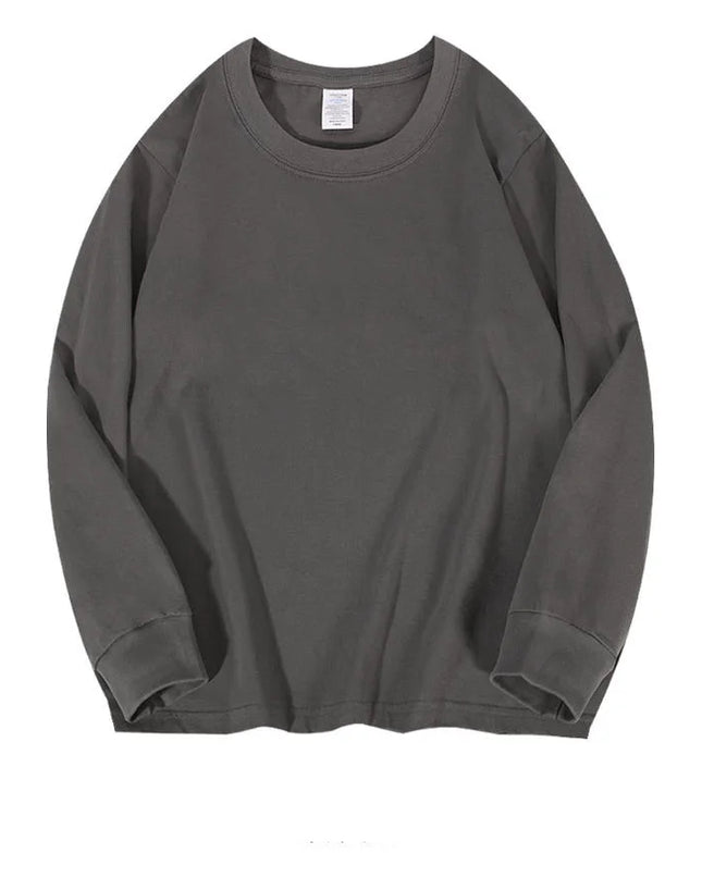 Men's Cotton Long Sleeve Casual Loose Fit Sweater