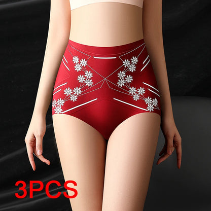 Women's 3-Piece High-Waist Panties with Tummy Control and Belly Firming Design