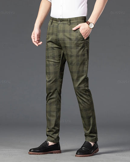 Men's Classic Stripe & Plaid Trousers – Stylish Men's Casual & Formal Pants