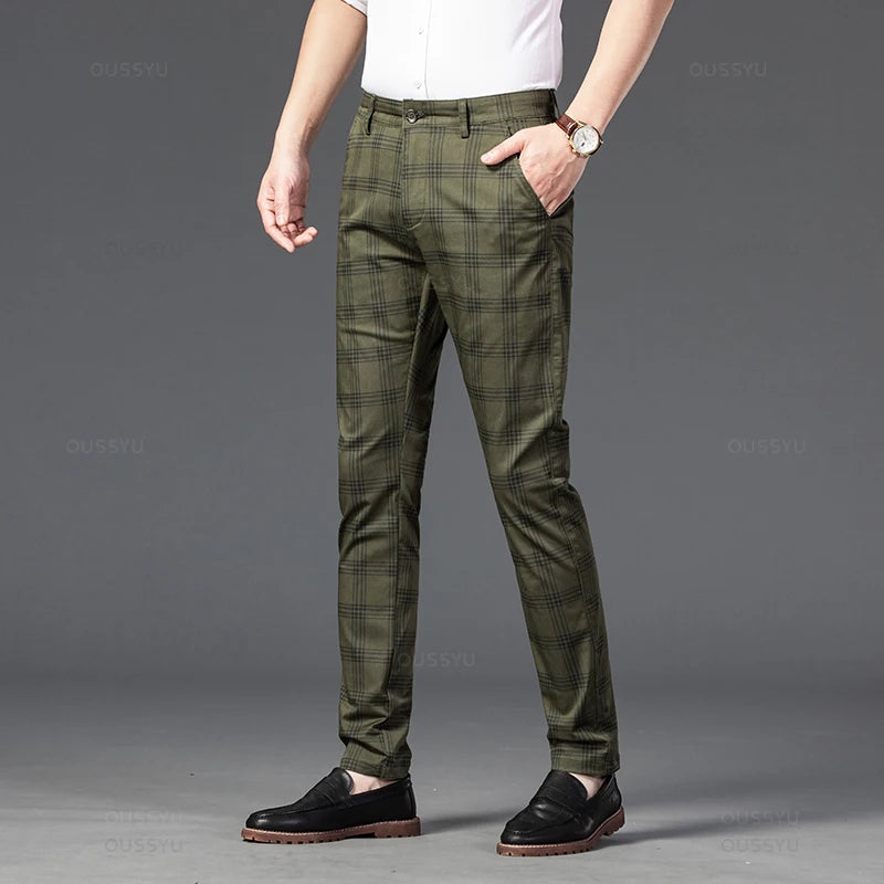 Men's Classic Stripe & Plaid Trousers – Stylish Men's Casual & Formal Pants