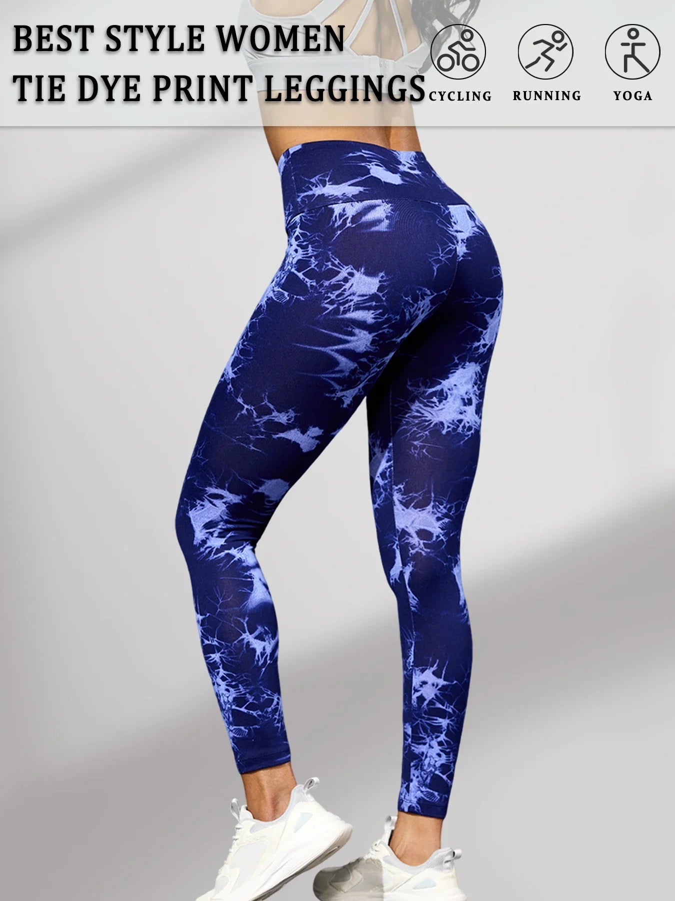 Seamless High-Waisted Tie-Dye Yoga Leggings – High Elasticity