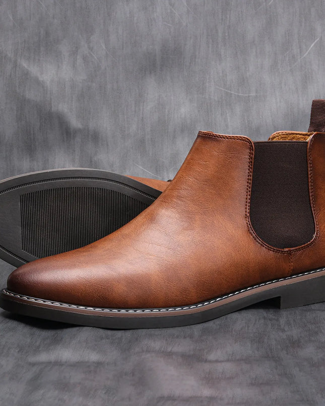 Retro Stylish Slip-On Boots for Men - Various Colors