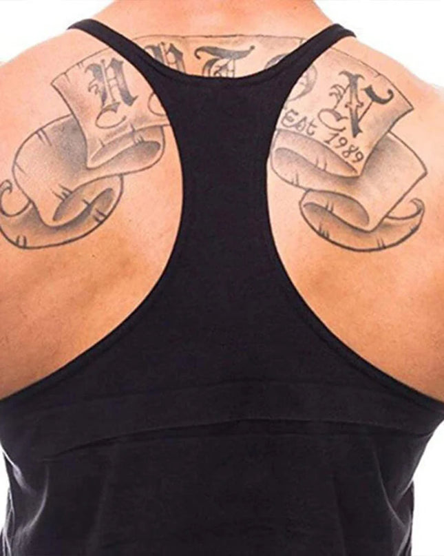 Men's Y-Back Cotton Tank Top – Breathable Activewear Vest