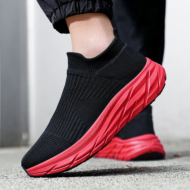 Unisex Breathable Lightweight Non-Slip Sneakers with Thick Sole