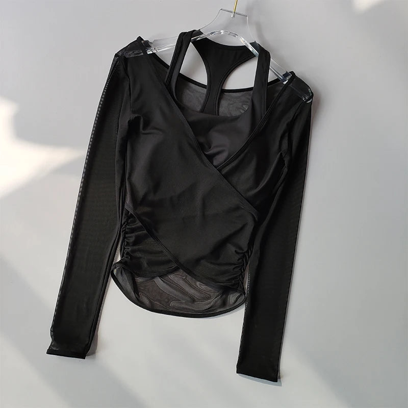 Women's Quick-Dry Mesh Two Piece Yoga Set