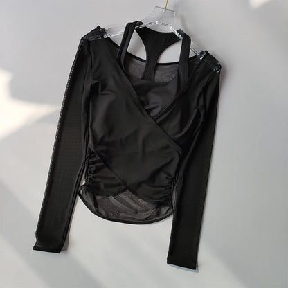 Women's Quick-Dry Mesh Two Piece Yoga Set