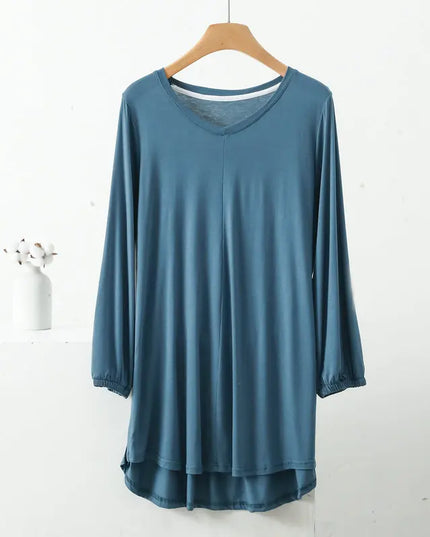 Women's V-Neck Loose Fit Tunic Top