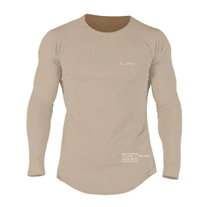 Men's Alph Fitness Cotton Casual Long Sleeve Sweater