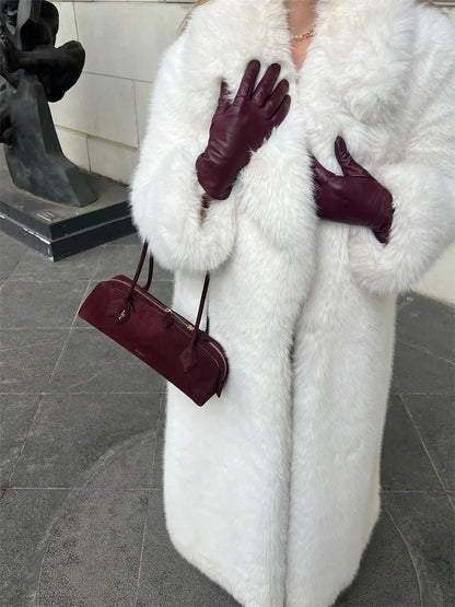 Women's Faux Fur Coat – Luxury Elegant Loose Fit Coat