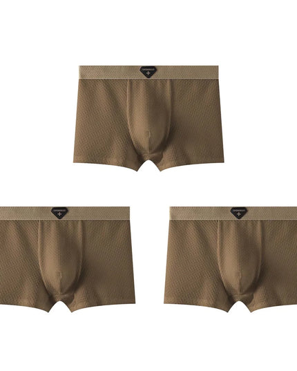 3-Pack Men's Ice Silk Boxers - Cool, Breathable, and Comfortable