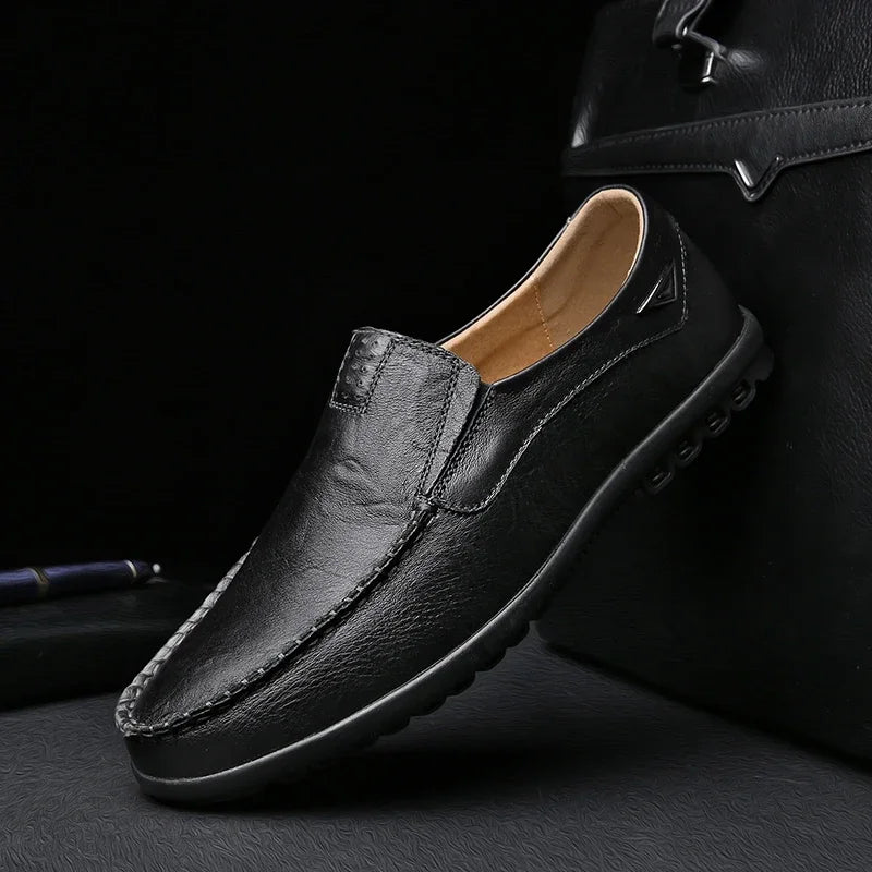 Premium Men's Leather Slip-On Shoes – Stylish & Comfortable Loafers for Men