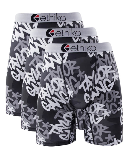 ETHIKA Men's 3-Pack Breathable Mesh Crotch Boxer Briefs