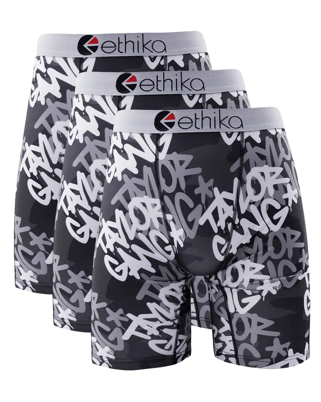 ETHIKA Men's 3-Pack Breathable Mesh Crotch Boxer Briefs