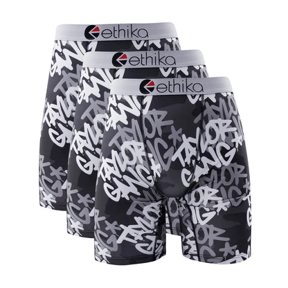 ETHIKA Men's 3-Pack Breathable Mesh Crotch Boxer Briefs