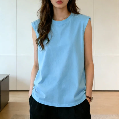 Women's Loose Sleeveless Tank Top - Casual Fit Vest