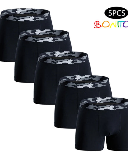 5-Pack Men’s Camouflage Cotton Boxer Briefs – Comfortable Trunks Underwear for Men