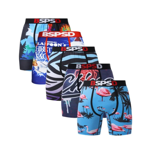 BPSD 5-Pack Men's Breathable Boxer Shorts Set
