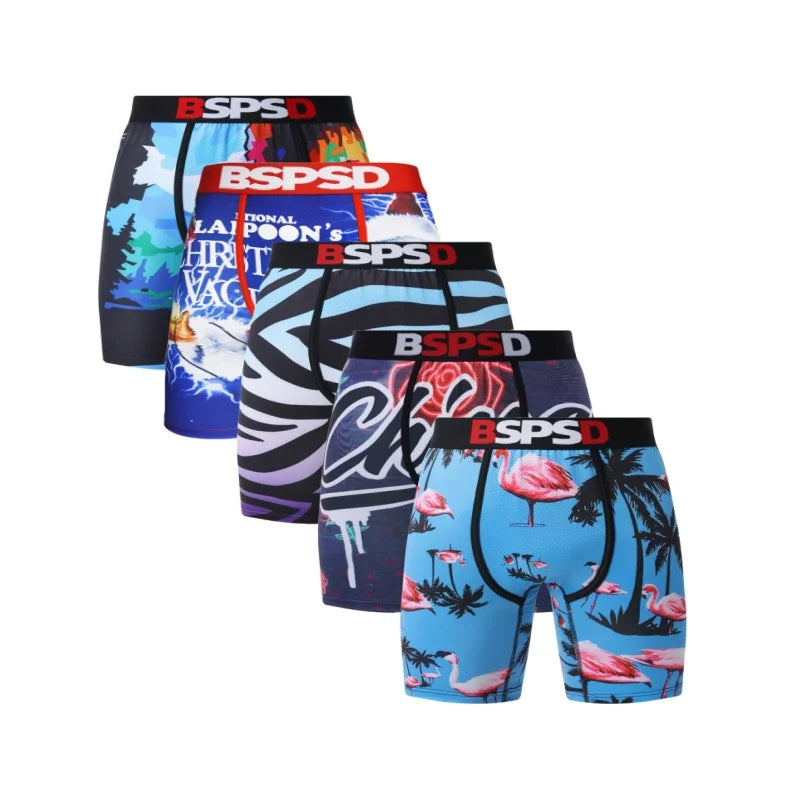BPSD 5-Pack Men's Breathable Boxer Shorts Set