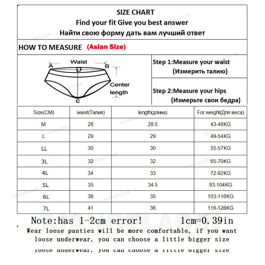 3-Pack Women's Plus Size High-Waist Cotton Breathable Briefs