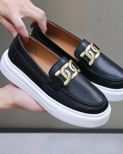 Breathable Faux Leather Women's Loafers