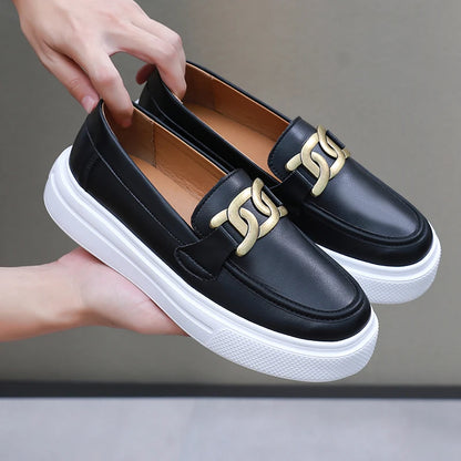 Breathable Faux Leather Women's Loafers