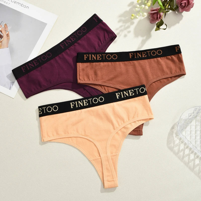 5-Pack Women’s High-Waist Seamless Cotton Thongs – Comfortable, Elastic, and Durable Underwear for Women
