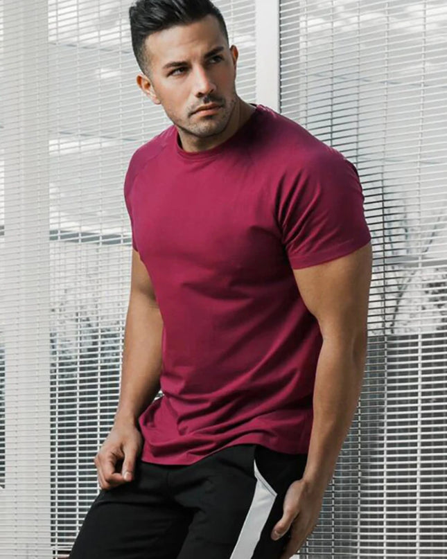 Men's Short Sleeve Fitness Compression T-Shirt - Various Colors