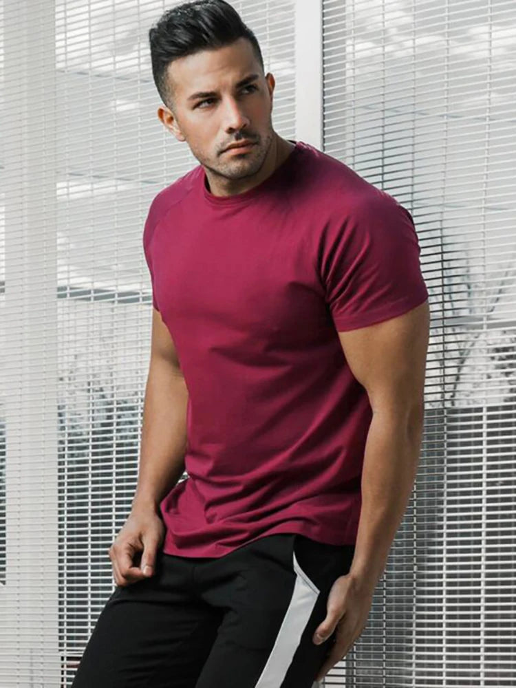 Men's Short Sleeve Fitness Compression T-Shirt - Various Colors