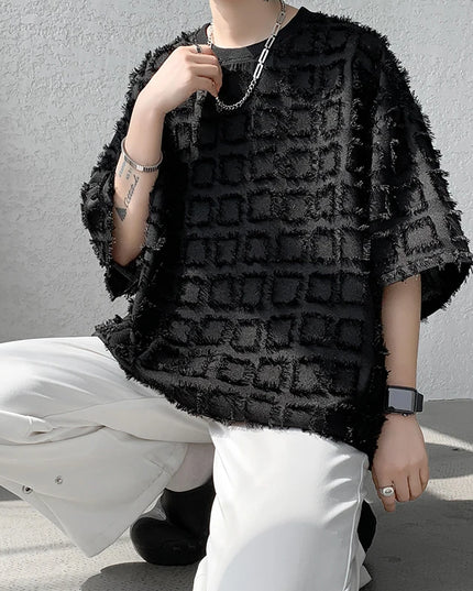 Men's Korean Loose Fit Half Sleeve T-Shirt – Casual Stylish Top