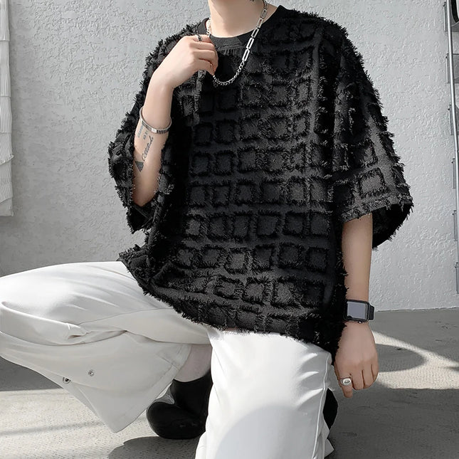 Men's Korean Loose Fit Half Sleeve T-Shirt – Casual Stylish Top
