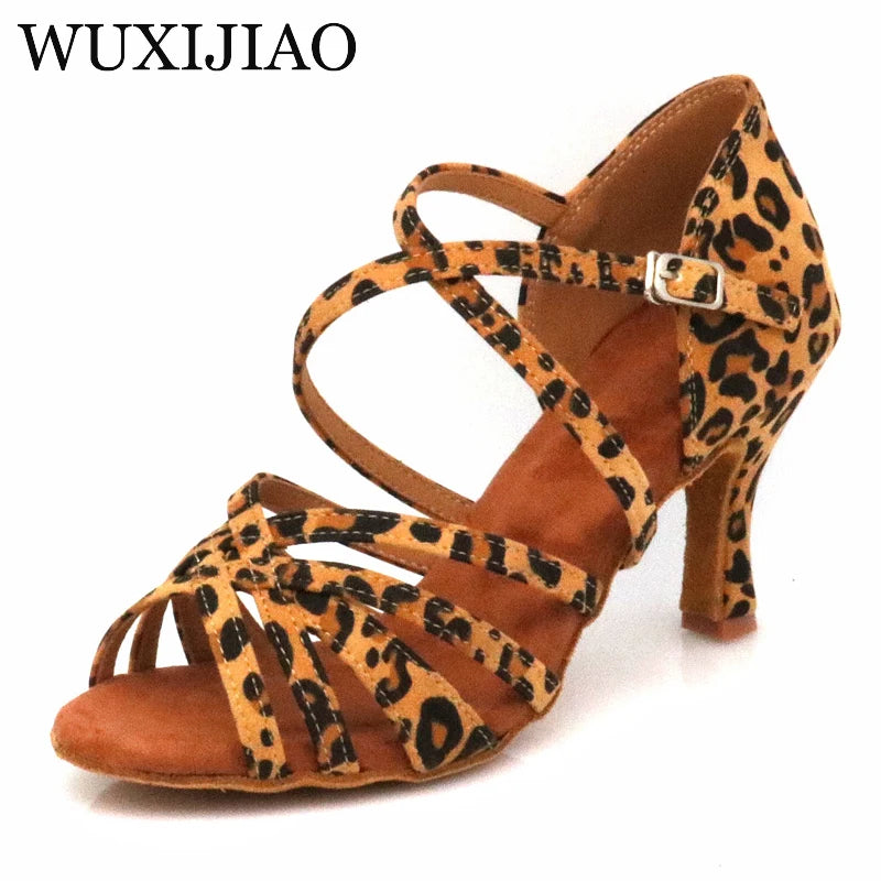 WUXIJIAO Women's Leopard Print High Heels – Stylish Animal Print Stilettos for Women