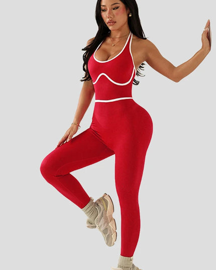 Women's One-Piece Bodysuit Yoga Set