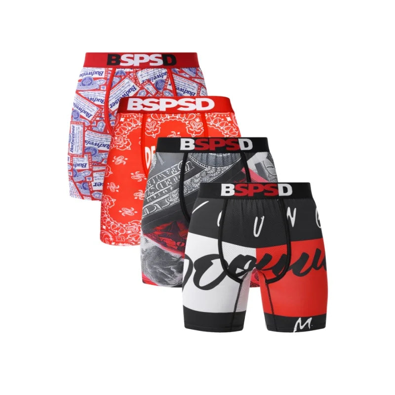 BPSD 4-Pack Men's Breathable Boxer Briefs