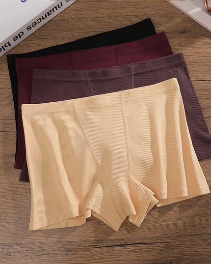4-Pack Women's Cotton Lace Seamless Boxer Briefs