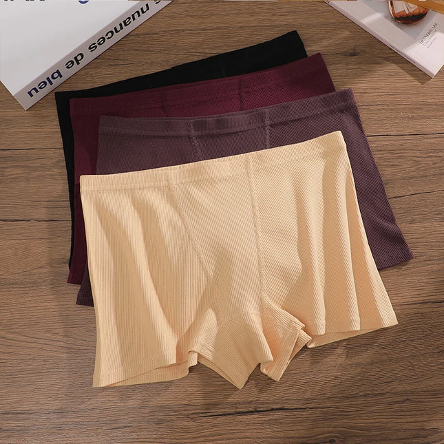 4-Pack Women's Cotton Lace Seamless Boxer Briefs