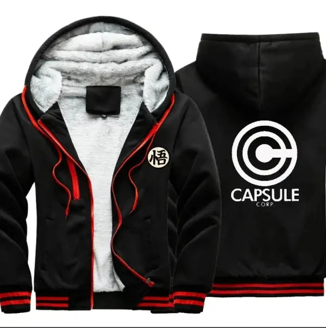 Men's Zipper Hoodie Fleece Thickened Jacket