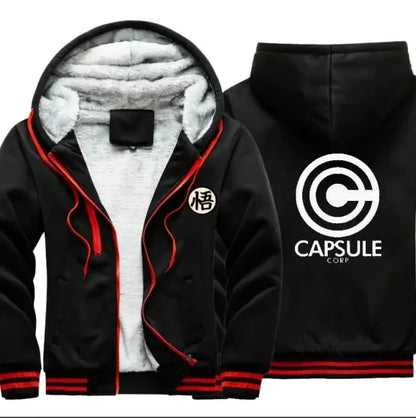 Men's Zipper Hoodie Fleece Thickened Jacket