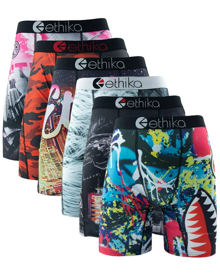 ETHIKA 6-Pack Men’s Breathable Boxer Briefs